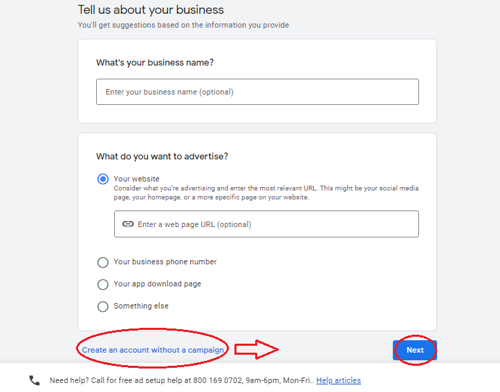 ساخت اکانت گوگل ادز بدون ساخت کمپین
