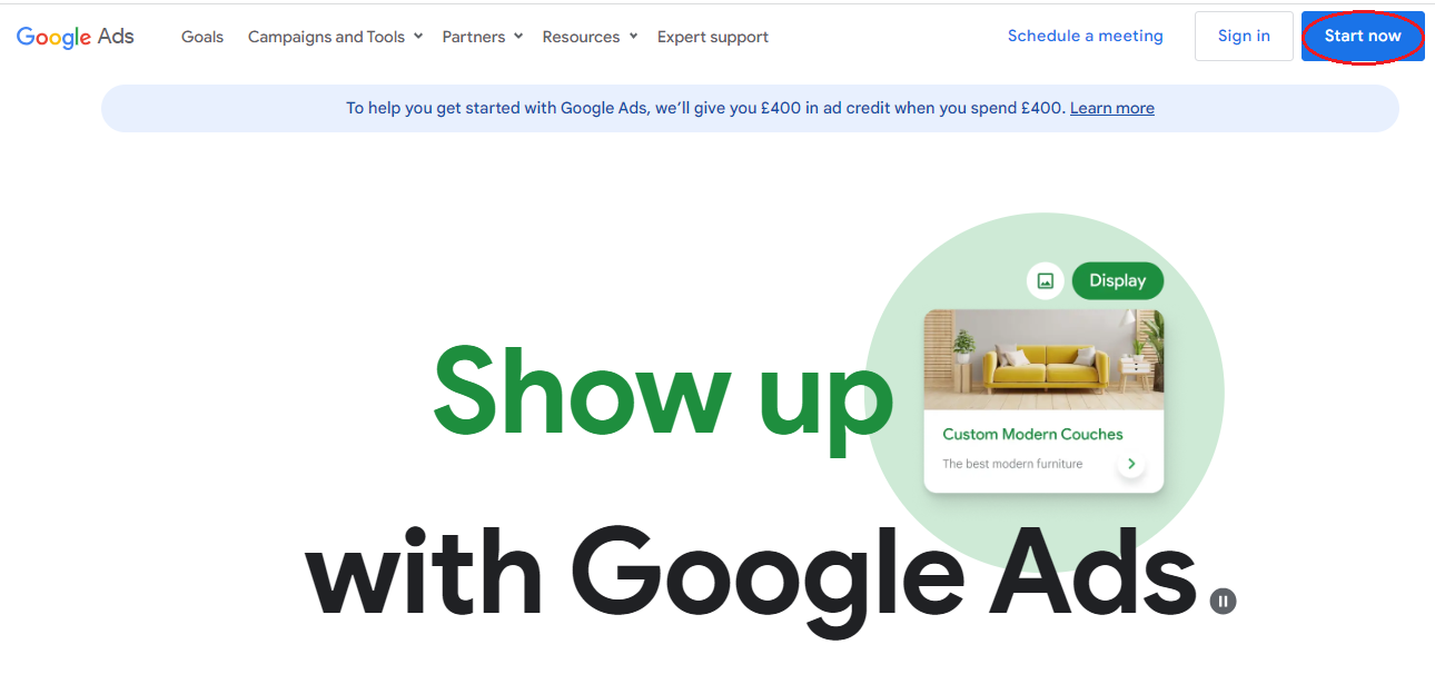 نحوه ساخت اکانت گوگل ادز